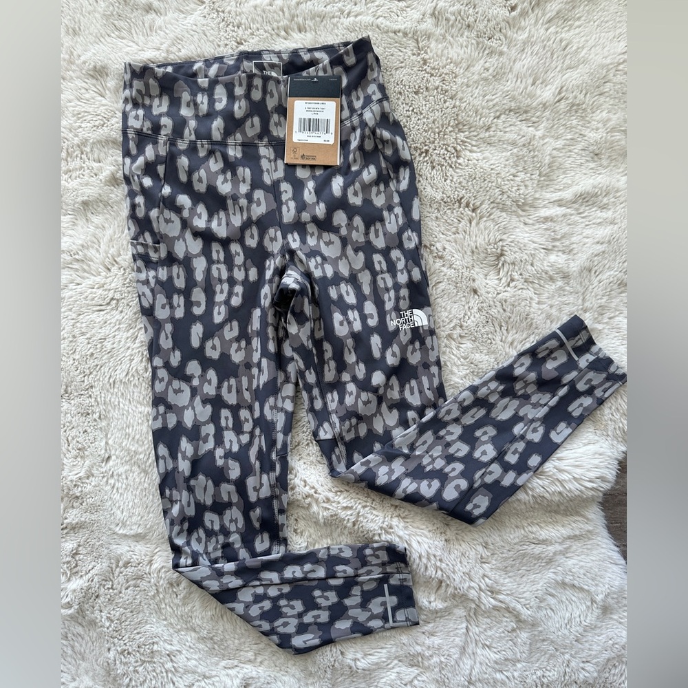 The North Face Kids Black and Gray Patterned Leggings